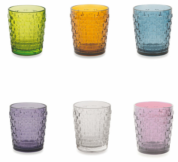 Packung mit 6 Wassergläsern aus Glas 240 ml Villa d'Este Home Tivoli Quadri sconto
