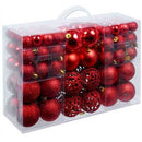 Confezione 100 Palline Natale Colore Rosso Diametro 3/4/6 Cm Addobbo Natalizio