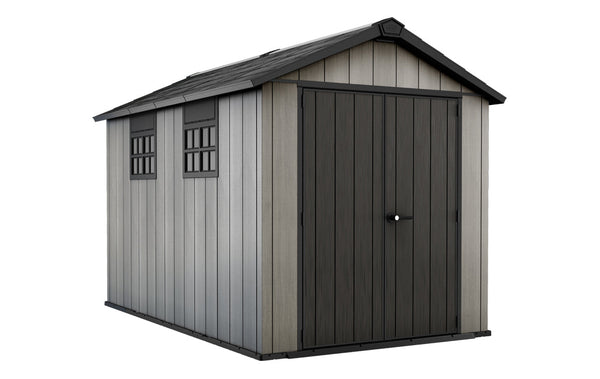 sconto Geräteschuppen 229 x 242 x 350 cm aus Harz Keter Oakland 7511 Grey