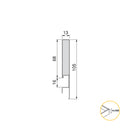 Cassetto Esterno Concept 30 Kg H105 mm P 350 Verniciato Bianco Acciaio Emuca