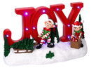 Scritta Joy con LED 29,5x8xh17 cm in Resina Rossa
