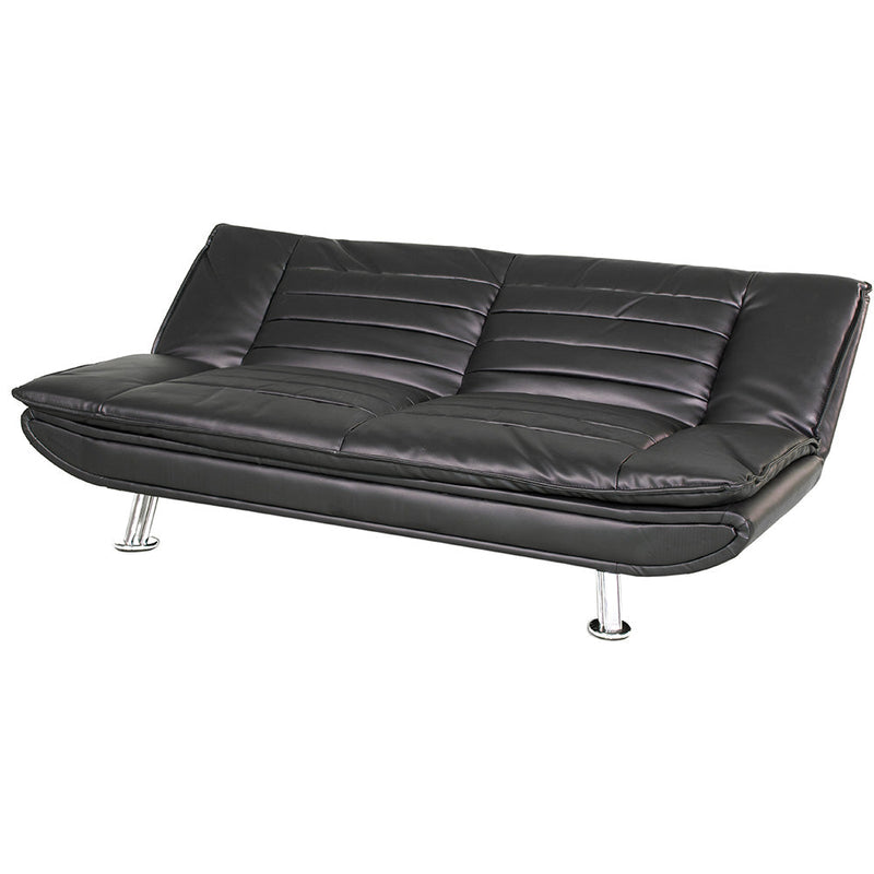 Divano Letto Prontoletto Sofia Rivestimento in Similpelle Nero