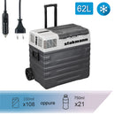 Frigorifero per Auto Barca Camper 62L con Compressore AC/DC 12V e 220V Portatile con Maniglia Grigio