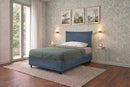 Letto 1 Piazza e Mezza Contenitore Imbottito Microfibra Blu Boxmax Testata Soft Varie Misure