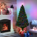 Albero di Natale Artificiale 150 cm Foltissimo in Fibra Ottica con Supporto 