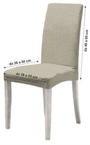 Set 2 Coprisedie con Schienale Elasticizzati in Poliestere Fashion Blu Scuro 