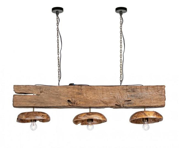 acquista Florent Kronleuchter 3-flammig 130x30x28 cm E27 in Holz