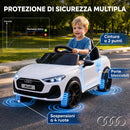 Macchina Elettrica per Bambini 12 V Audi A5L 101x55x43 cm con Telecomando e 2 Motori in PP Bianco      