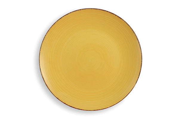 acquista Set 6 Speiseteller aus Steinzeug Ø26,7x3 cm Villa d'Este Home Tivoli New Baita Gelb