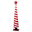 Albero metallo con strisce bianche rosso cm 14x9xh67,5