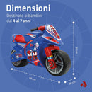 Moto Cavalcabile per Bambini 4-7 anni a Spinta Marvel Spidey 99x39x61 cm fino a 50 kg con Maniglia di Trasporto Blu 