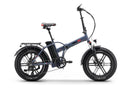 Fat Bike Elettrica Skyjet Nero M Bici Elettrica Pedalata Assistita Pieghevole Autonomia 30-50 km Old Blue  