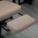 Sedia Poltrona da Ufficio Presidenziale 68x67x106-114 cm con Poggiapiedi Marrone