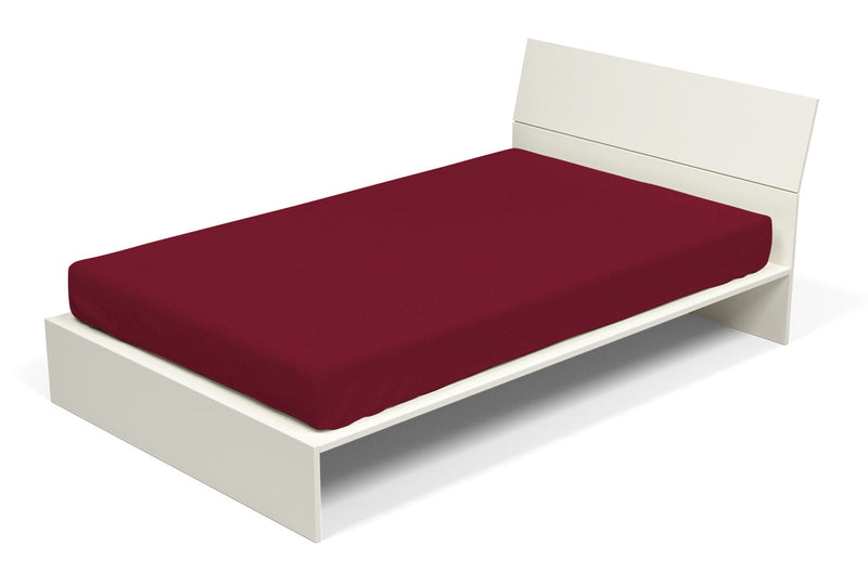 Lenzuolo Sotto con Angoli ed Elastico Tinta Unita Bordeaux