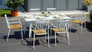 Tavolo da Giardino 160x90x74 cm in Alluminio Vorghini Trapani Bianco