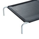 Brandina Portatile per Cani 110x80x20 cm Fino a 31,8Kg in Metallo e Tessuto a Rete Nero