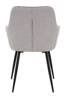 Set 2 Sedie Vicenza 58x85,5x63 cm in Tessuto Grigio/Nero