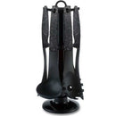 Set 6 Mestoli da Cucina per Uso Alimentare Resistenti al Calore con Supporto Nero