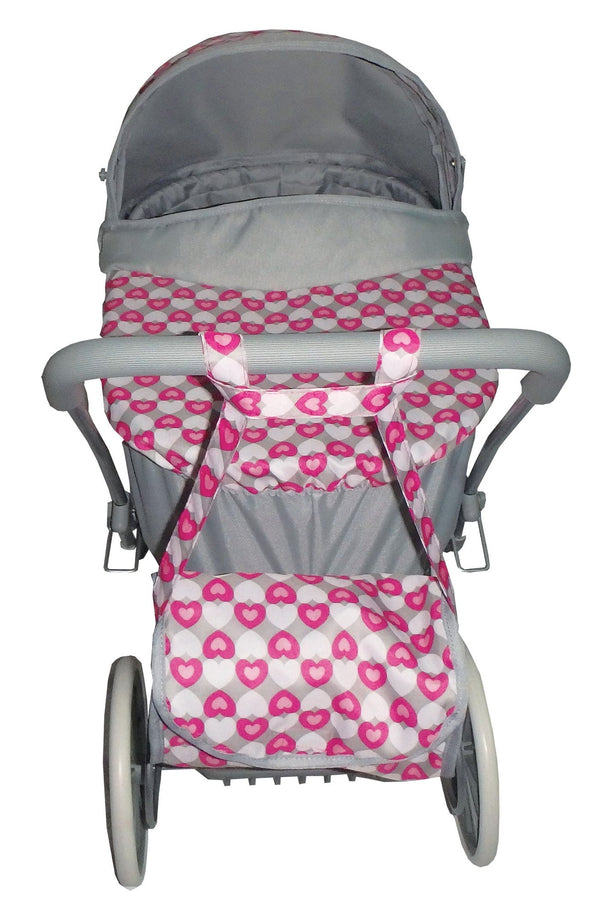 Spielzeug-Kinderwagen für Kinder mit grauer Miller Elegance-Tasche sconto