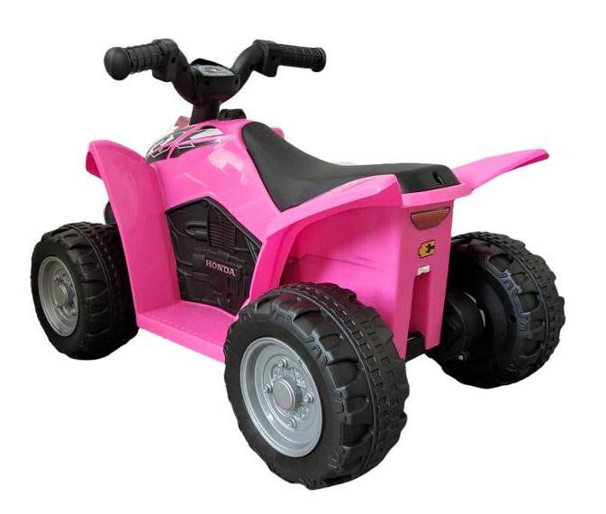 Mini Quad Elettrico per Bambini 6v con Licenza Honda 250X Rosa 