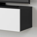 Mobile TV Sospeso 135x31,7x25 cm in MDF Francy Antracite e Bianco