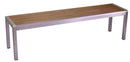 Panca da Giardino 165x41x45 cm in Alluminio e Polywood Marrone