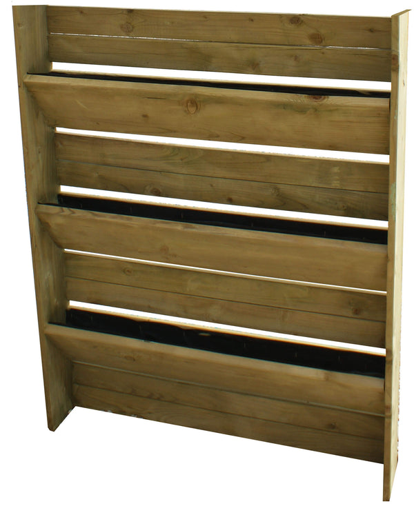 sconto Vertikales Gartenpaneel 3 Container 80x15x120 cm aus Taini-Nadelholz