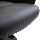 Poltrona Relax Girevole a 360° con Poggiapiedi e Schienale Regolabile in Metallo e Finta Pelle Nero      