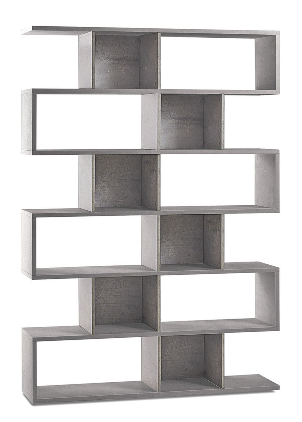 acquista Libreria Modulare 6 Ripiani 150x215x38 cm Cemento