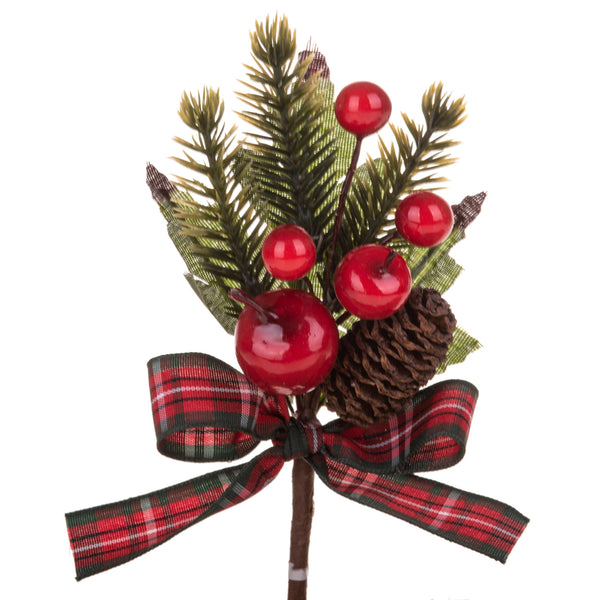 sconto Set 24 Plektren mit Tannenzapfen und Melina 14 cm Rot