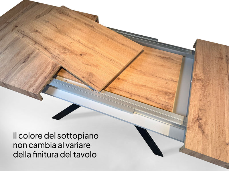 Tavolo Allungabile 120/224x90x77 cm Volantis Premium Quercia Natura