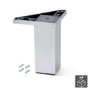 Kit 4 Piedini per Mobile H12 cm un Plastica Emuca Grigio Metallizzato