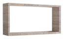 Mensola Cubo da Parete 70x35x15,5 cm in Fibra di Legno Artù Rovere Moka