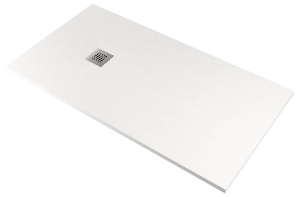 acquista Duschwanne aus Pedrinelli Stone Ardesia Stone Side White Verschiedene Größen