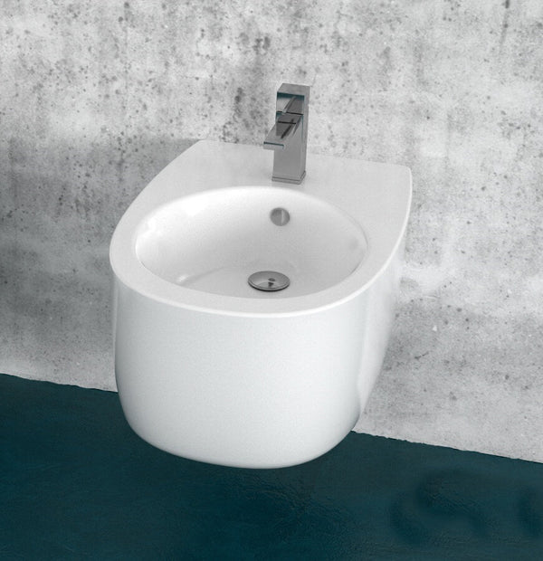 Hängendes Bidet aus Keramik 51,5x35,5x27cm TFT Street White acquista