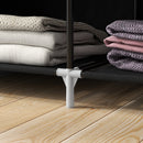 Armadio in Tessuto Portatile 103x43x162,5 cm Appendiabiti e 6 Ripiani Nero 