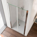 Porta Parete Doccia 2 Ante Saloon in Cristallo Trasparente 6mm H195 Bonussi Julia Varie Misure