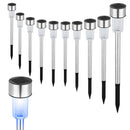 10 Lampade Giardino Ricarica Solare Paletti Solari LED Luce RGB Cambio Colore