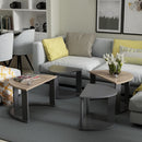 Set tavolini da salotto Antella nero e noce