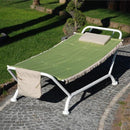 Amaca a Dondolo con Struttura in Ferro e Telo in Poliestere Verde 230X98X82 Cm