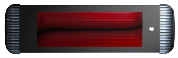 sconto Elektrische Infrarotheizung 118x25x7,5 cm Wand 2400W Dimmbar Moel Aaren Schwarz