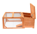 Pollaio Gabbia per Galline in Legno di Abete 100x125x49 cm 
