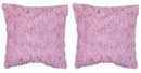 Set 2 Cuscini Decorativi 43x43x6 cm in Poliestere VdE Tivoli 1996 Furry Rosa