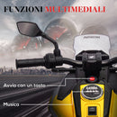 Moto Elettrica per Bambini 3-6 Anni Licenza Honda 12V Doppi Motori Rotelle 3 km/h Max 30kg Giallo      