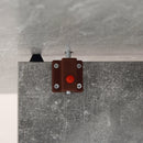 Tavolo Pieghevole Salvaspazio 75x140x74 cm con Ruote in Legno Grigio