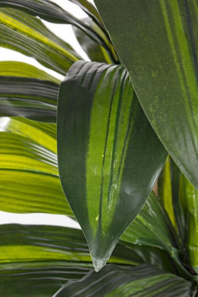 Set 2 Piante Artificiali Dracaena 88 h in Plastica con Vasi Verde