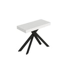 Consolle Allungabile 90-300x40x77 cm Saki Bianco Frassino Gambe Antracite 