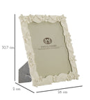 Cornice Leaf Cream 26x2x30,7 cm in Poliresina e Vetro