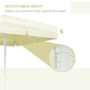 Ombrellone da Giardino da 248x248x250 cm in Alluminio Metallo e Poliestere Bianco Beige 