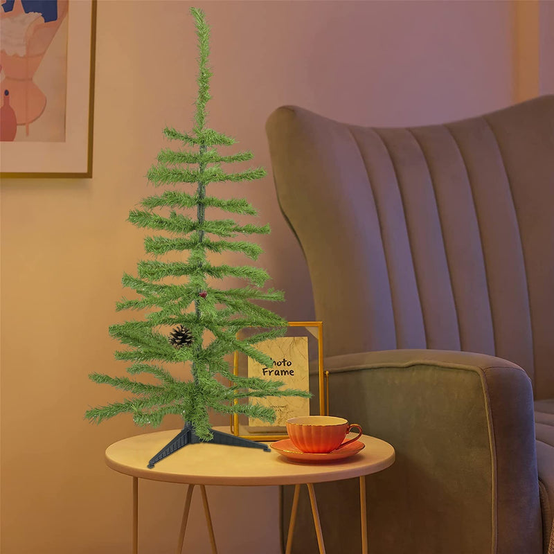 Albero di Natale 70H cm Rami pieghevoli e pigne Abete Artificiale in PVC